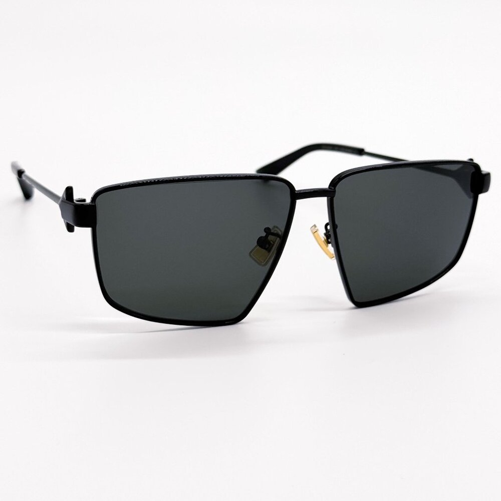 NEW BOTTEGA VENETA SUNGLASSES BV1223S 001 AVIATOR BLACK WOMEN EYEWEAR - Picture 7 of 10